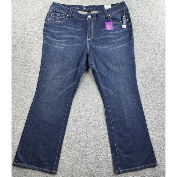Lane Bryant Jeans Womens 26 Slim Boot Cut Genius Fit Dark Wash Stretch - Picture 1 of 16